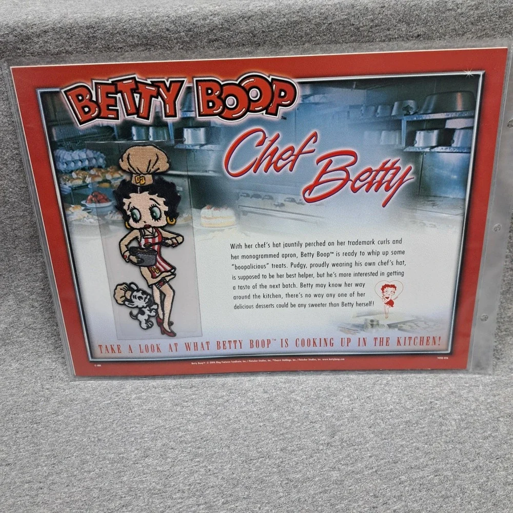 Betty Boop Patch Chef Betty Pudgy Clothing Bag Patch Collectible Vintage Cooking